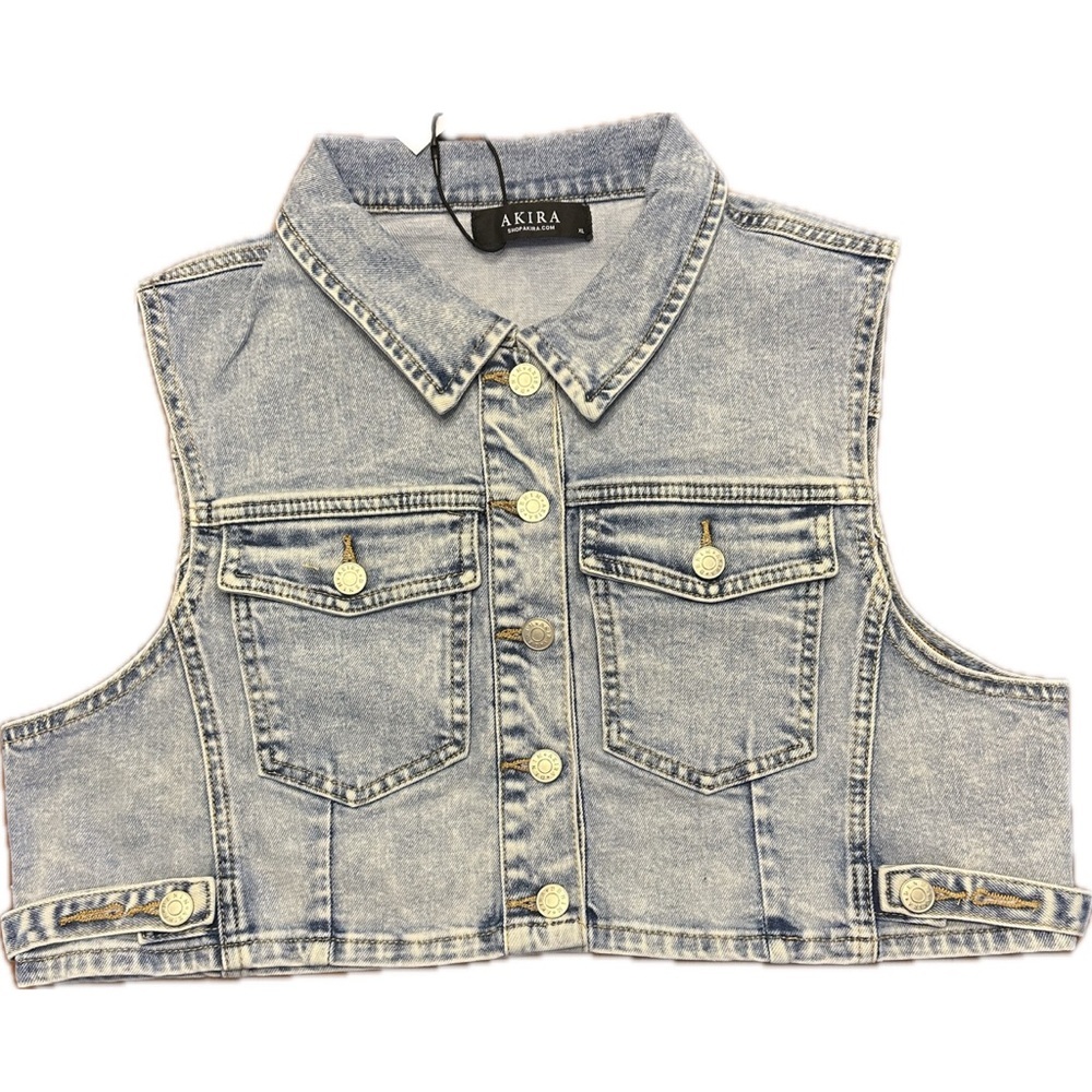 Morgan Wallen - Akira Cropped Denim Vest - Picture 4 of 6